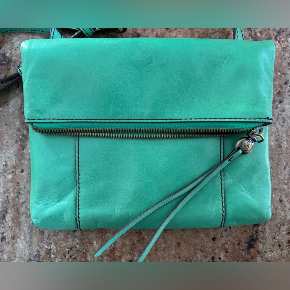 HOBO Teal Leather Crossbody Bag
